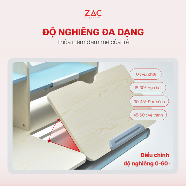 Bàn học chống cận gù ZAC