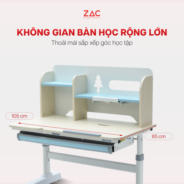 Bàn học trẻ em chống gù cận ZAC Ergonomic 105T Chính hãng