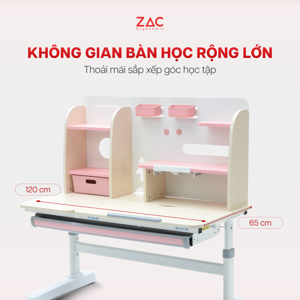 Bàn học trẻ en chống gù cận ZAC Ergonomic 120T