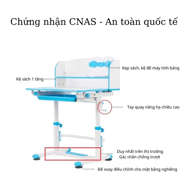 Bộ bàn ghế chống gù cận ZAC Ergonomic BK0301