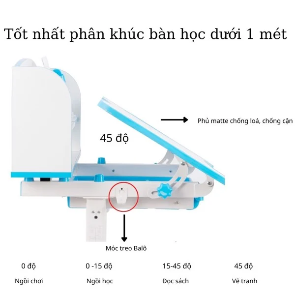 Bộ bàn ghế chống gù cận ZAC Ergonomic BK0301