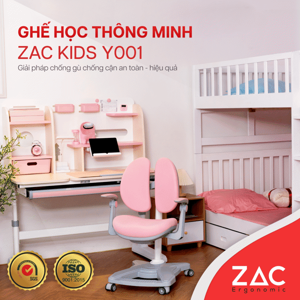 Ghế chống gù trẻ em ZAC Ergonomic Y001